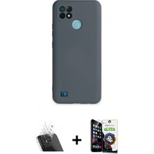 İlk El Grup Pilelistore™ C21 Kılıf Ahenk Serisi - Şeffaf Temperli Cam Ekran Koruyucu + Kamera Lens Koruma Cam - Sf