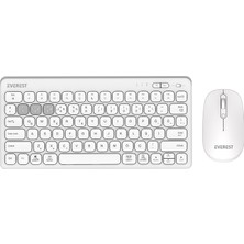  everest  km-bt903 beyaz 3in1 3 bt + 2.4  ınce q 4 cihaz bağlantılı kablosuz klavye + mouse set