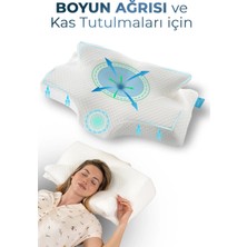 Softlife Nox Boyun Destekli Ortopedik Visco Yastık Beyaz- Rahat Uyku ve Güzellik Yastığı 64X38X12,5 cm