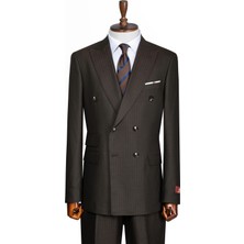 İlayda Emir Luxury, Slim Fit, Kruvaze, Çizgili, Erkek Takım Elbise
