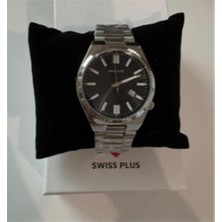  swiss plus man erkek kol saati  watch basic seri model-1 st3533ags black-silver