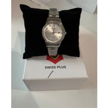  swiss plus woman   kadın kol saati  watch model-6 st6131af plus taşlı silver