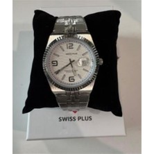  swiss plus man erkek kol saati  watch premium seri model-4 st3442ags white-silver