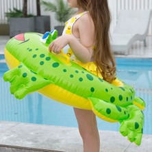 Toha Kurbağa Figürlü Bebek Flatörü Şişme Deniz ve Havuz Simidi 77X70 cm Oturmalı Bebek Yüzme Simidi