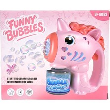 Can Oyuncak Funny Bubbles Elektirikli Unicorn Köpük Tabancası Pembe