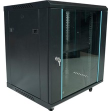  racksan mt-6612s 12u duvar tipi kabinet (640-600-600) raf+fan+priz