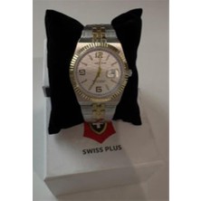  swiss plus man  erkek kol saati  watch premium seri model-10 st3442ags white-gold