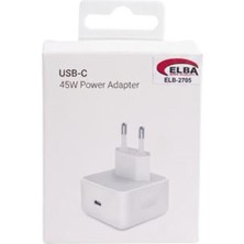  elba elb-2705 45w beyaz usb-c ev şarj kafa