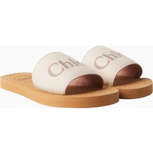 Chloe Chloé Kids Logolu Bej Kız Çocuk Terlik