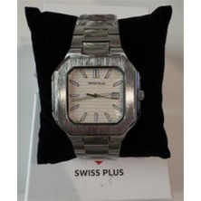  swiss plus man  erkek kol saati  watch premium seri model-8 rs23146 white-silver