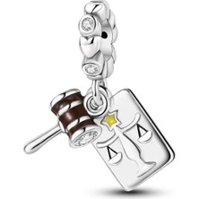Fubena Adalet Simgesi ve Tokmağı Sallantılı Charm