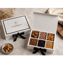 Endorfia Hediyelik 6 Bölmeli Kuruyemiş Lezzet Kutusu -900 gr