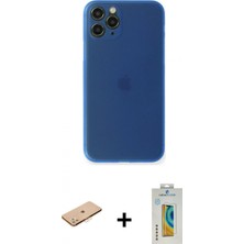 İlk El Grup Pilelistore™ iPhone 11 Pro Kılıf Yadigar Yansıma Serisi - Siyah Polymer Nano Ekran Koruyucu + Renkli Kamera Lens Koruma Cam - Tu
