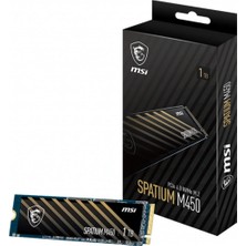  msi 1tb spatium m450 v1 nvme pcıe gen4 x4 okuma 3400mb – yazma 2400mb m.2 ssd disk