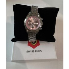 swiss plus woman   kadın kol saati  watch model-2 st0730abl pink-silver
