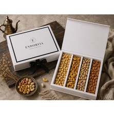 Endorfia-Hediyelik Karışık Kuruyemiş Kutusu 700 gr – Fındık, Kaju, Badem ve Antep Fıstığı
