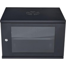  racksan se-6409s 9u duvar tipi kabinet (450-530-400) raf+fan+priz