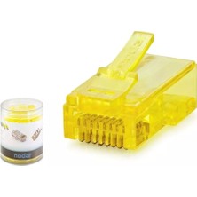  nodar nd2400 cat6 ez rj45 konnektör  plastik kutu - sarı (100 lü paket)