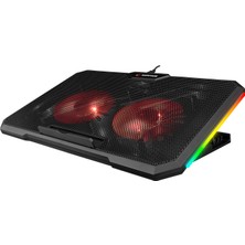  addison rampage ad-rc12 claw siyah 2 fan 2 usb rgb ışıklı 15"-17" notebook soğutucu stand