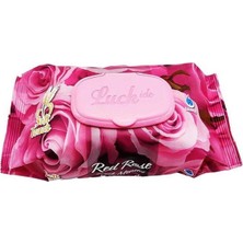 Luckido Red Rose Islak Havlu Mendil 90 Adet Kapaklı Gül Kokulu
