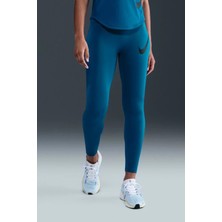 Nike Dri Fit Tempo Hr 7/8 Swoosh Run Tight Yüksek Bel Koşu Antreman Taytı Yeşil