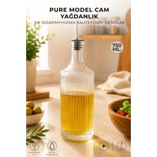 Nandy Home Pure Model Cam Yağdanlık 750 ml Paslanmaz Akıtmaz Uçlu Şişe