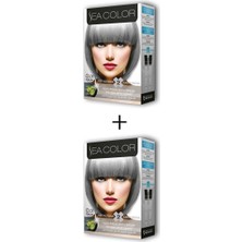 Sea Color 2x2 Tüp Krem Saç Boyası Seti Füme Gri No:0.01