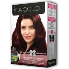 Sea Color 2 Tüp Krem Saç Boyası Seti Kestane Kızılı No:4.6