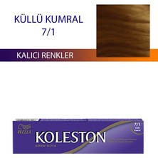Wella Koleston Single Küllü Kumral 7/1 60 ml Kalıcı Tüp Saç Boyası Etkili Beyaz Kapatma Özelliği