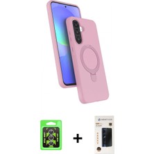 Pileli Store Pilelistore™ Galaxy A37 5g Kılıf Iz Işık Koleksiyonu - Şeffaf 3D Antistatik Hayalet Cam Ekran Koruyucu + Raze Metal Kamera Lens - Gs