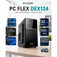 Exper Pc Flex DEX124 Intel Core I5-12400F 32 GB Ddr4 500 GB SSD Nvidia Geforce GT710 2 GB Windows 11 Pro Masaüstü Bilgisayar DEX124RNP04