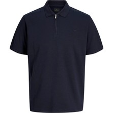Jack & Jones Jprblaethan Ss Zıp Polo T-Shırt Night Sky 12292992-NI