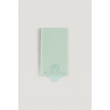 Arliva Sedef Kadife Nakışlı Çeyiz Havlu Mint 30X50