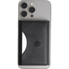 Watch of Royal Storm Siyah Magnetik Yapıştırmalı Mıknatıslı Kartlık 5 Hazneli Minimalist Tasarım