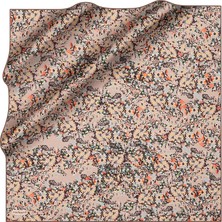 Cacharel Kahverengi 90X90 Ipek Twill Eşarp