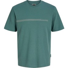 Jack & Jones Jcofusıon Chest Brand Tee Ss Crew North Atlantic 12289936-NO