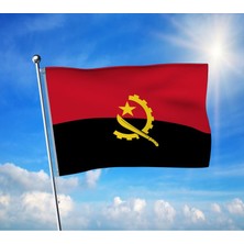 Angola Bayrağı Premium Raşel Kumaş 100X150 cm