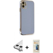 İlk El Grup Pilelistore™ iPhone 11 Kılıf Yankı Serisi - Siyah 6d Mat Seramik Hayalet Nano Ekran Koruyucu + Raze Metal Kamera Lens - Gs