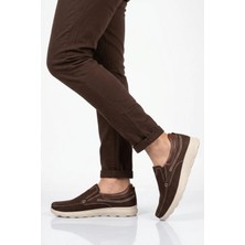 Ayakmod Premium Kahve Nubuk Hakiki Deri Anatomik Erkek Casual Ayakkabı 2406 M