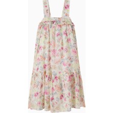 Chloe Chloé Kids Çiçek Desenli Pamuklu Kız Çocuk Elbise
