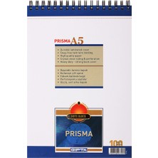  gıpta a5 bloknot prisma spiralli karton kapak çizgili 100 yaprak 3-1379000-2181 (6 li paket)