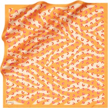 Cacharel Turuncu 90X90 Ipek Twill Eşarp