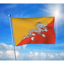 Bhutan Bayrağı Premium Raşel Kumaş 100X150 cm