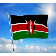 Kenya Devleti Bayrağı Premium Raşel Kumaş 100X150 cm