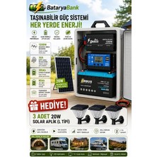 205W Güneş Enerjisi Seti 100AH Lifepo4 Lityum Akülü – Mini Buzdolabı, Tv, Aydınlatma ve Telefon Şarj Sistemi