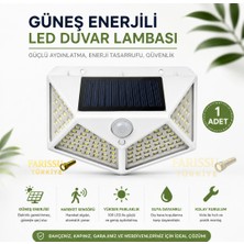 farissu 100 LED Solar Hareket Sensörlü Dış Mekan Bahçe Lambası (5 Adet)