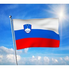 Slovenya Bayrağı Premium Raşel Kumaş 100X150 cm