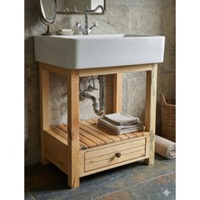 Biz Işıklar Çekmeceli Ahşap Lavabo Dolabı