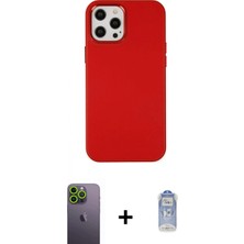 İlk El Grup Pilelistore™ iPhone 12 Pro Max Kılıf Çekirdek Çizgi - Siyah Joko Magic 5d Cam + Neon Fosforlu Kamera Lens - Yl