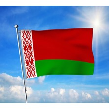 Belarus - Beyaz Rusya Bayrağı Premium Raşel Kumaş 100X150 cm